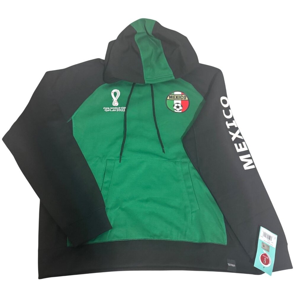 Fifa World Cup Qatar‎ 2022 Official Licensed Mexico Hoodie X-Large Black & Green